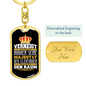 German Electrican Gift Swivel Keychain Dog Tag Stainless Steel or 18k Gold-Express Your Love Gifts