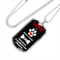 German Longhaired Pointer Love Is Stainless Steel or 18k Gold Dog Tag 24" Chain-Express Your Love Gifts