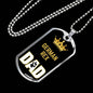 German Rex Cat Dad Necklace Stainless Steel or 18k Gold Dog Tag 24" Chain-Express Your Love Gifts
