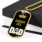 German Rex Cat Dad Necklace Stainless Steel or 18k Gold Dog Tag 24" Chain-Express Your Love Gifts