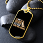 German Shepherd Angel Necklace Stainless Steel or 18k Gold Dog Tag 24" Chain-Express Your Love Gifts
