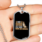 German Shepherd Angel Necklace Stainless Steel or 18k Gold Dog Tag 24" Chain-Express Your Love Gifts