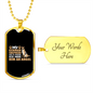 German Shepherd Angel Necklace Stainless Steel or 18k Gold Dog Tag 24" Chain-Express Your Love Gifts