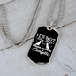 German Shepherd Confetti Necklace Stainless Steel or 18k Gold Dog Tag 24" Chain-Express Your Love Gifts