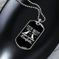 German Shepherd Confetti Necklace Stainless Steel or 18k Gold Dog Tag 24" Chain-Express Your Love Gifts