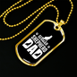 German Shepherd Dad Necklace Stainless Steel or 18k Gold Dog Tag 24" Chain-Express Your Love Gifts