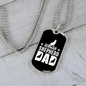 German Shepherd Dad Necklace Stainless Steel or 18k Gold Dog Tag 24" Chain-Express Your Love Gifts