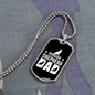 German Shepherd Dad Necklace Stainless Steel or 18k Gold Dog Tag 24" Chain-Express Your Love Gifts