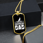 German Shepherd Dad Necklace Stainless Steel or 18k Gold Dog Tag 24" Chain-Express Your Love Gifts