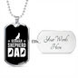 German Shepherd Dad Necklace Stainless Steel or 18k Gold Dog Tag 24" Chain-Express Your Love Gifts
