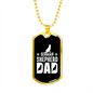 German Shepherd Dad Necklace Stainless Steel or 18k Gold Dog Tag 24" Chain-Express Your Love Gifts