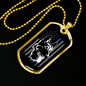 German Shepherd Flag Necklace Stainless Steel or 18k Gold Dog Tag 24" Chain-Express Your Love Gifts