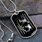 German Shepherd Flag Necklace Stainless Steel or 18k Gold Dog Tag 24" Chain-Express Your Love Gifts