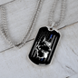 German Shepherd Flag Necklace Stainless Steel or 18k Gold Dog Tag 24" Chain-Express Your Love Gifts