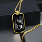German Shepherd Flag Necklace Stainless Steel or 18k Gold Dog Tag 24" Chain-Express Your Love Gifts