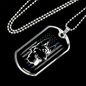 German Shepherd Flag Necklace Stainless Steel or 18k Gold Dog Tag 24" Chain-Express Your Love Gifts