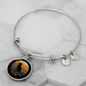 German Shepherd Mom Bracelet Stainless Steel or 18k Gold Circle Bangle-Express Your Love Gifts