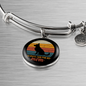 German Shepherd Mom Bracelet Stainless Steel or 18k Gold Circle Bangle-Express Your Love Gifts
