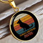 German Shepherd Mom Circle Necklace Stainless Steel or 18k Gold 18-22"-Express Your Love Gifts
