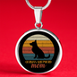 German Shepherd Mom Circle Necklace Stainless Steel or 18k Gold 18-22"-Express Your Love Gifts