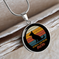 German Shepherd Mom Circle Necklace Stainless Steel or 18k Gold 18-22"-Express Your Love Gifts