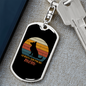 German Shepherd Mom Keychain Stainless Steel or 18k Gold Dog Tag Keyring-Express Your Love Gifts