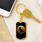 German Shepherd Mom Keychain Stainless Steel or 18k Gold Dog Tag Keyring-Express Your Love Gifts