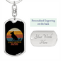 German Shepherd Mom Keychain Stainless Steel or 18k Gold Dog Tag Keyring-Express Your Love Gifts
