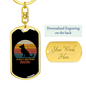 German Shepherd Mom Keychain Stainless Steel or 18k Gold Dog Tag Keyring-Express Your Love Gifts