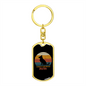 German Shepherd Mom Keychain Stainless Steel or 18k Gold Dog Tag Keyring-Express Your Love Gifts