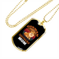 German Shepherd Mom Orange Necklace Stainless Steel or 18k Gold Dog Tag 24" Chain-Express Your Love Gifts