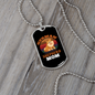 German Shepherd Mom Orange Necklace Stainless Steel or 18k Gold Dog Tag 24" Chain-Express Your Love Gifts