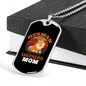 German Shepherd Mom Orange Necklace Stainless Steel or 18k Gold Dog Tag 24" Chain-Express Your Love Gifts
