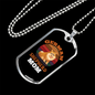 German Shepherd Mom Orange Necklace Stainless Steel or 18k Gold Dog Tag 24" Chain-Express Your Love Gifts