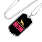 German Shepherd Mom Pink Necklace Stainless Steel or 18k Gold Dog Tag 24" Chain-Express Your Love Gifts