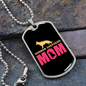 German Shepherd Mom Pink Necklace Stainless Steel or 18k Gold Dog Tag 24" Chain-Express Your Love Gifts
