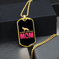 German Shepherd Mom Pink Necklace Stainless Steel or 18k Gold Dog Tag 24" Chain-Express Your Love Gifts