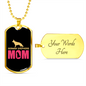 German Shepherd Mom Pink Necklace Stainless Steel or 18k Gold Dog Tag 24" Chain-Express Your Love Gifts
