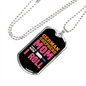 German Shepherd Mom Roll Necklace Stainless Steel or 18k Gold Dog Tag 24" Chain-Express Your Love Gifts