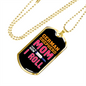 German Shepherd Mom Roll Necklace Stainless Steel or 18k Gold Dog Tag 24" Chain-Express Your Love Gifts