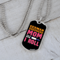 German Shepherd Mom Roll Necklace Stainless Steel or 18k Gold Dog Tag 24" Chain-Express Your Love Gifts