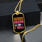 German Shepherd Mom Roll Necklace Stainless Steel or 18k Gold Dog Tag 24" Chain-Express Your Love Gifts
