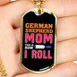 German Shepherd Mom Roll Necklace Stainless Steel or 18k Gold Dog Tag 24" Chain-Express Your Love Gifts