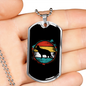 German Shepherd Necklace Stainless Steel or 18k Gold Dog Tag 24" Chain-Express Your Love Gifts
