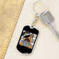 German Shepherd Police Keychain Stainless Steel or 18k Gold Dog Tag Keyring-Express Your Love Gifts