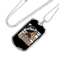 German Shepherd Police Necklace Stainless Steel or 18k Gold Dog Tag 24"-Express Your Love Gifts