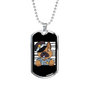 German Shepherd Police Necklace Stainless Steel or 18k Gold Dog Tag 24"-Express Your Love Gifts