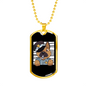 German Shepherd Police Necklace Stainless Steel or 18k Gold Dog Tag 24"-Express Your Love Gifts