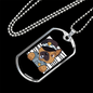 German Shepherd Police Necklace Stainless Steel or 18k Gold Dog Tag 24"-Express Your Love Gifts