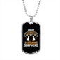 German Shepherd Superhero Necklace Stainless Steel or 18k Gold Dog Tag 24" Chain-Express Your Love Gifts